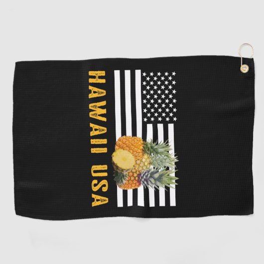 Serviette De Golf Hawaï, ananas (Horizontal)
