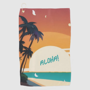 Serviette De Golf Hawaiian/Aloha/Tropical/plage