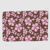 SERVIETTE DE GOLF HAWAIIAN HULA (HIBISCUS) BROWN/PINK (Horizontal)