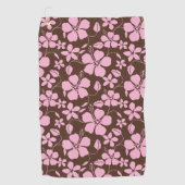 SERVIETTE DE GOLF HAWAIIAN HULA (HIBISCUS) BROWN/PINK (Devant)