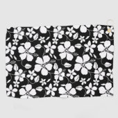 SERVIETTE DE GOLF HAWAIIAN HULA (HIBISCUS) TOUR DE GOLF NOIR (Horizontal)