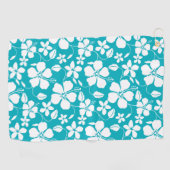 SERVIETTE DE GOLF HAWAIIAN HULA (HIBISCUS) TURQUOISE (Horizontal)