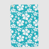 SERVIETTE DE GOLF HAWAIIAN HULA (HIBISCUS) TURQUOISE (Devant)