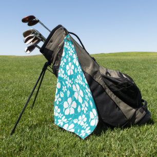 SERVIETTE DE GOLF HAWAIIAN HULA (HIBISCUS) TURQUOISE