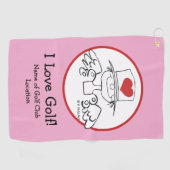 Serviette De Golf Heart Fairy © Customisé Golf Towel (Horizontal)