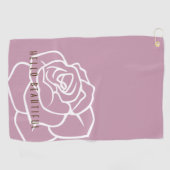 Serviette De Golf Hello Beautity - Moderne Chic Rose Rose (Horizontal)