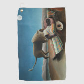 Serviette De Golf Henri Rousseau Dormir Gitan Lion Peinture (Devant)