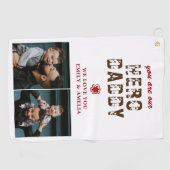 Serviette De Golf Hero Daddy Father's Day 2 Photo Collage (Horizontal)
