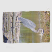 Serviette De Golf Héron bleu (Horizontal)