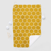 Serviette De Golf Hexagone Motif Hexagon Jaune (En situation)