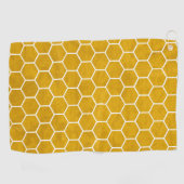 Serviette De Golf Hexagone Motif Hexagon Jaune (Horizontal)