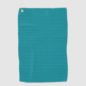 Serviette De Golf Hexagons sur Arrière - plan turquoise (Devant)