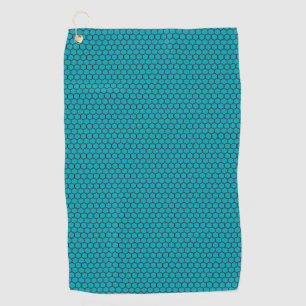 Serviette De Golf Hexagons sur Arrière - plan turquoise
