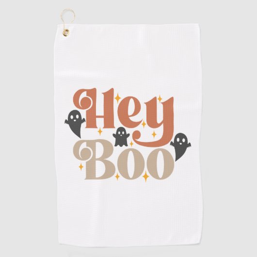 Serviette De Golf Hey Boo Boho Halloween Hey Boo Ghost (Devant)