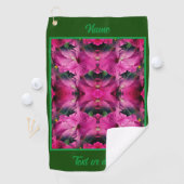 Serviette De Golf Hibiscus rose Fleur Abstraite personnalisée (En situation)