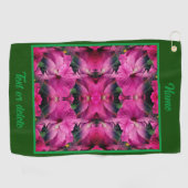 Serviette De Golf Hibiscus rose Fleur Abstraite personnalisée (Horizontal)