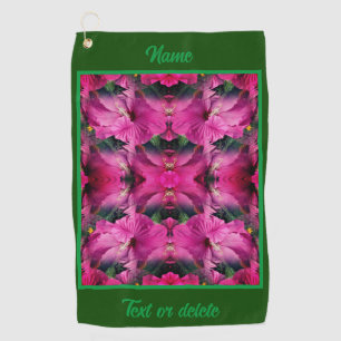 Serviette De Golf Hibiscus rose Fleur Abstraite personnalisée