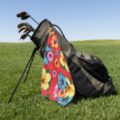 Serviette De Golf Hibiscus tropical (Vert)