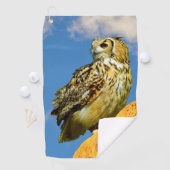 Serviette De Golf Hibou grand-duc  (En situation)