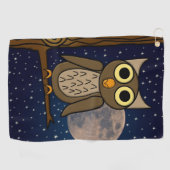 Serviette De Golf Hibou nocturne (Horizontal)