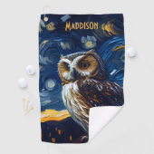 Serviette De Golf Hibou Nuit Étoilée (En situation)