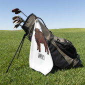 Serviette De Golf Highland cow (Vert)