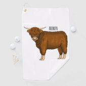 Serviette De Golf Highland cow (En situation)