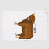 Serviette De Golf Highland cow (Horizontal)
