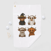 Serviette De Golf Highland Cow Halloween Funny automne Éffrayant (En situation)