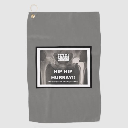 Serviette De Golf Hip Hip Hurray - Félicitations pour le remplacemen (Devant)