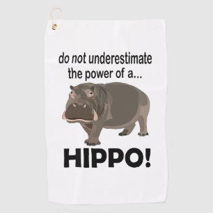 Serviette De Golf Hippopotamus Animal drôle Hippo
