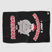 Serviette De Golf Hippopotamus For Christmas Venin (Horizontal)