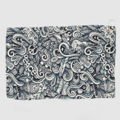 Serviette De Golf Hippy Dans Soixante (Horizontal)