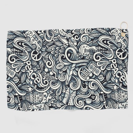 Serviette De Golf Hippy En Soixante (Horizontal)