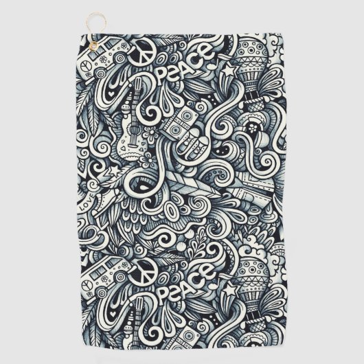 Serviette De Golf Hippy En Soixante (Devant)