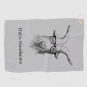 Serviette De Golf Hipster goat (Horizontal)