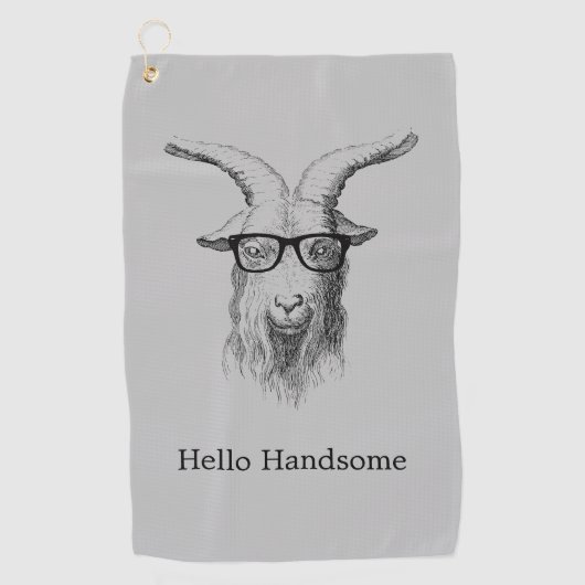 Serviette De Golf Hipster goat (Devant)