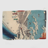 Serviette De Golf Hiroshige hiver paysage Japon pays (Horizontal)