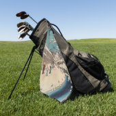 Serviette De Golf Hiroshige hiver paysage Japon pays (Vert)