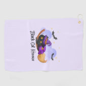 Serviette De Golf Hisses de chats noirs (Horizontal)