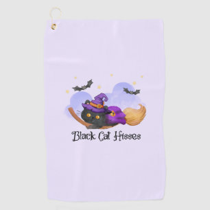 Serviette De Golf Hisses de chats noirs
