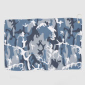 Serviette De Golf Hiver Camouflage bleu neige, Militaire, Armée (Horizontal)