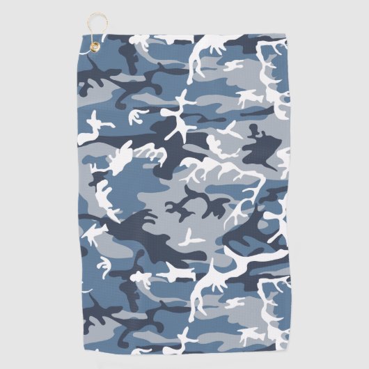 Serviette De Golf Hiver Camouflage bleu neige, Militaire, Armée (Devant)