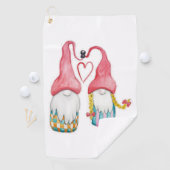 Serviette De Golf Hiver Gnomes Et Cookies Aquarelle Art Top (En situation)