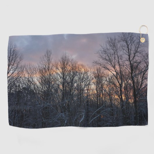 Serviette De Golf Hiver Sunrise I Pastel Paysage naturel (Horizontal)