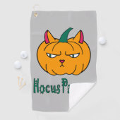 Serviette De Golf Hocus pawcus Halloween citrouille ginger cat magie (En situation)