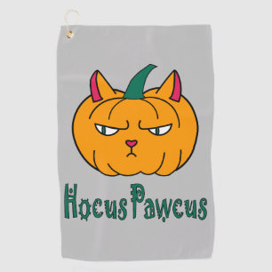 Serviette De Golf Hocus pawcus Halloween citrouille ginger cat magie