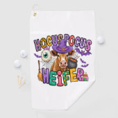 Serviette De Golf Hocus Pocus Heifer Vache d'Halloween (En situation)