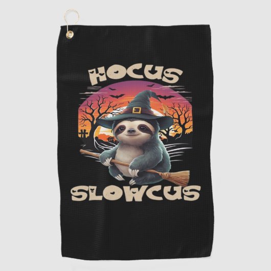 Serviette De Golf Hocus Slowcus Amateurs de fentes Halloween tee tee (Devant)