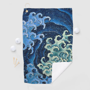 Serviette De Golf Hokusai Vague féminine Océan Vintage